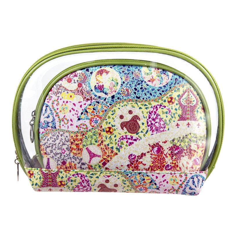 JAVIER - Set de 3 Neceseres Ovalados con Cierre de Cremallera, Colección Gaudí