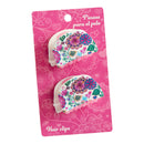 JAVIER - Lote de 2 Pinzas para el Pelo con Agarre de Mandíbula, Colección Flores