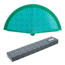 JAVIER Panot - Abanico de 23 cm con Varillas de Madera Estampada y Tela