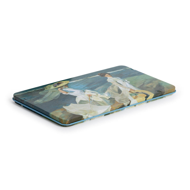 JAVIER Señoras Playa - Caja Metálica con 12 Lápices de Colores de Doble Punta