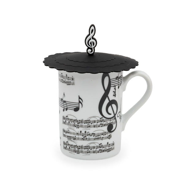 JAVIER Música - Taza para Infusiones con Tapa y Filtro en Lata de Regalo