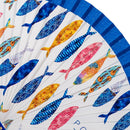 JAVIER Sardinas  - Abanico de 23 cm con Varillas de Madera Estampada y Tela. Portugal