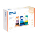 MILAN Animal Towers - Juguete Educativo de Madera Torres Apilables. Edad 12 Meses