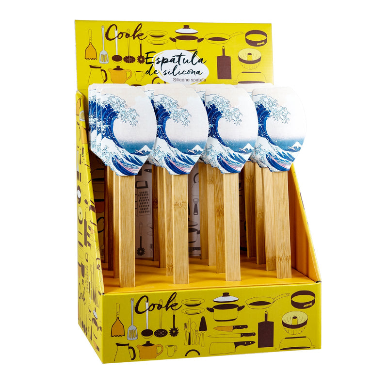 JAVIER La Ola - Espátula para Cocina y Repostería en Silicona con Mango de Bambú