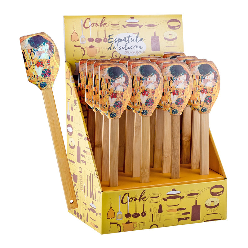 JAVIER El Beso - Espátula para Cocina y Repostería en Silicona con Mango de Bambú
