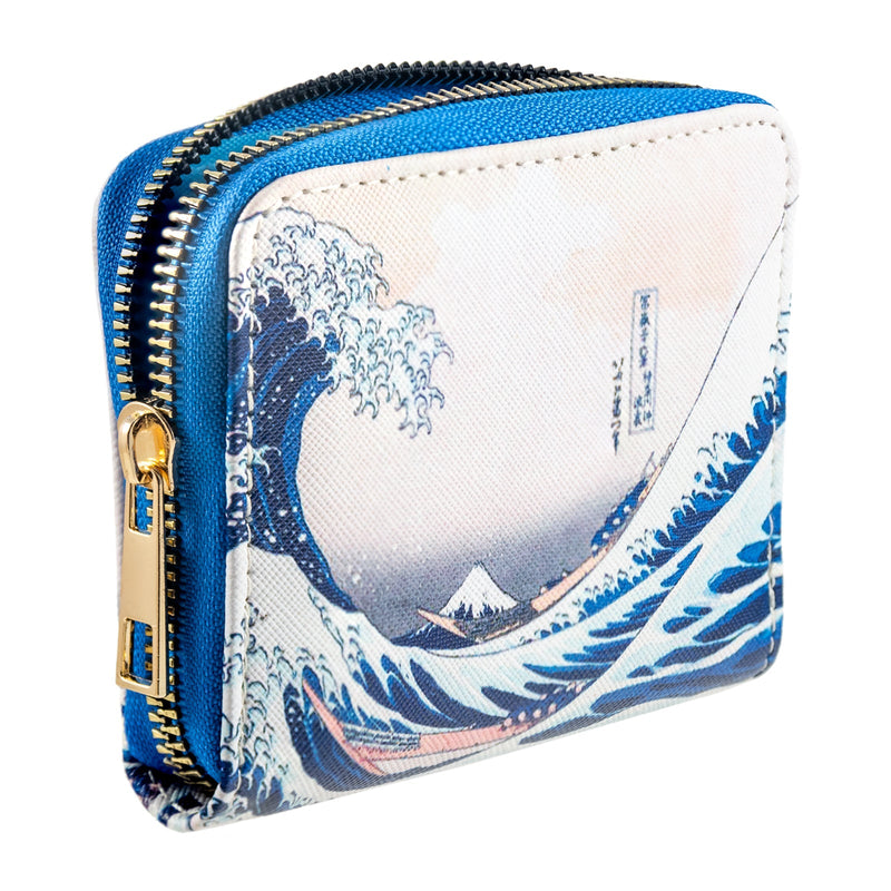 JAVIER La Ola - Monedero Pequeño Cartera para Mujer con Cremallera