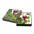 JAVIER Vino - Juego de 6 Posavasos Cuadrados de Madera y Corcho