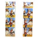 JAVIER Quijote - Set de 6 Posavasos Cuadrados en Madera y Corcho