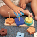 MILAN Animal Towers - Juguete Educativo de Madera Torres Apilables. Edad 12 Meses