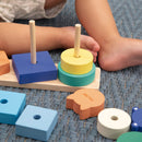 MILAN Animal Towers - Juguete Educativo de Madera Torres Apilables. Edad 12 Meses
