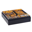 JAVIER El Beso - Set de 6 Posavasos Cuadrados en Madera y Corcho