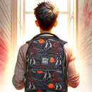 Grafoplás - Mochila Escolar 3 Cremalleras con Divisor para Portátil. Adaptable Carrito