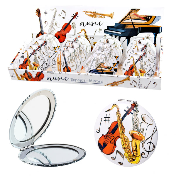 JAVIER Instrumentos - Espejo de Bolsillo de 7 cm Redondo y con Aumento