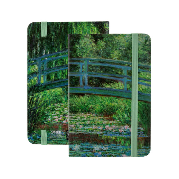 JAVIER El Puente Monet - Libreta de Notas A6 con Cubiertas Rígidas y Marca Páginas