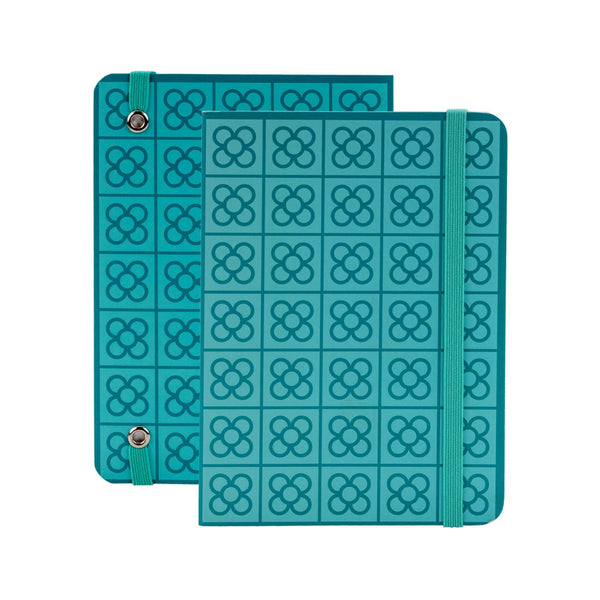 JAVIER Panot - Libreta de Notas A6 con Cubiertas Rígidas y Marca Páginas. Azul