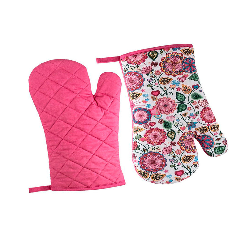 JAVIER Printemps - Manopla Guante para Horno y Barbacoa 100% Algodón