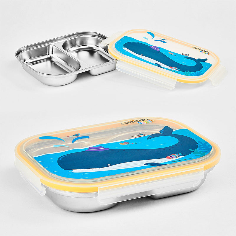 Cuitisan Baby - Recipiente Rectangular Compartimentado 0.85L en Cromosteel Apto Microondas