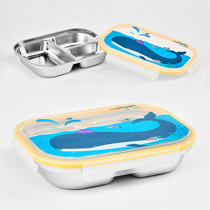 Cuitisan Baby - Recipiente Rectangular Compartimentado 0.75L en Cromosteel Apto Microondas