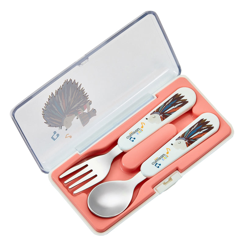 Cuitisan Baby - Set Cubiertos Infantiles de Acero Inoxidable en Estuche. Medida 15 cm