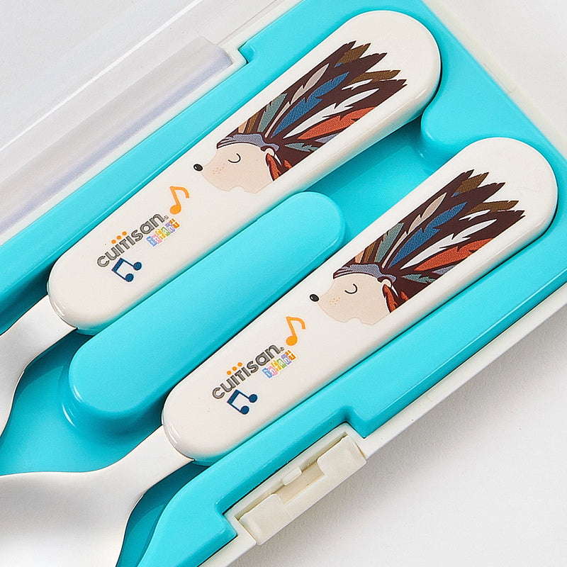 Cuitisan Baby - Set Cubiertos Infantiles de Acero Inoxidable en Estuche