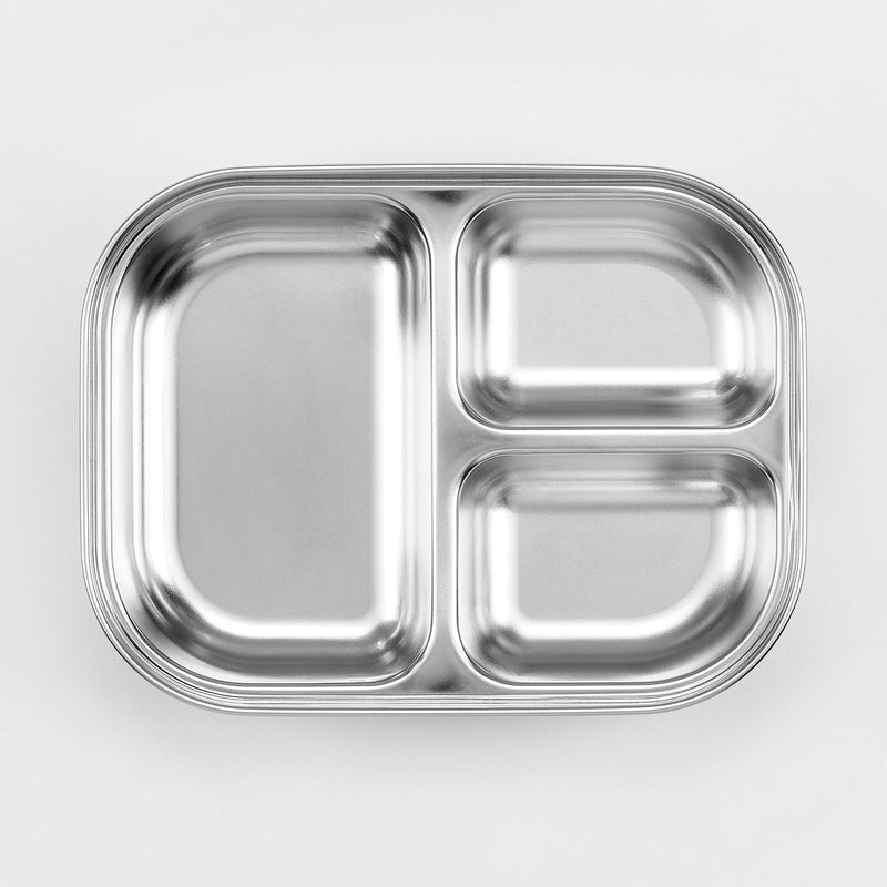 Cuitisan Baby - Recipiente Rectangular Compartimentado 0.75L en Cromosteel Apto Microondas.