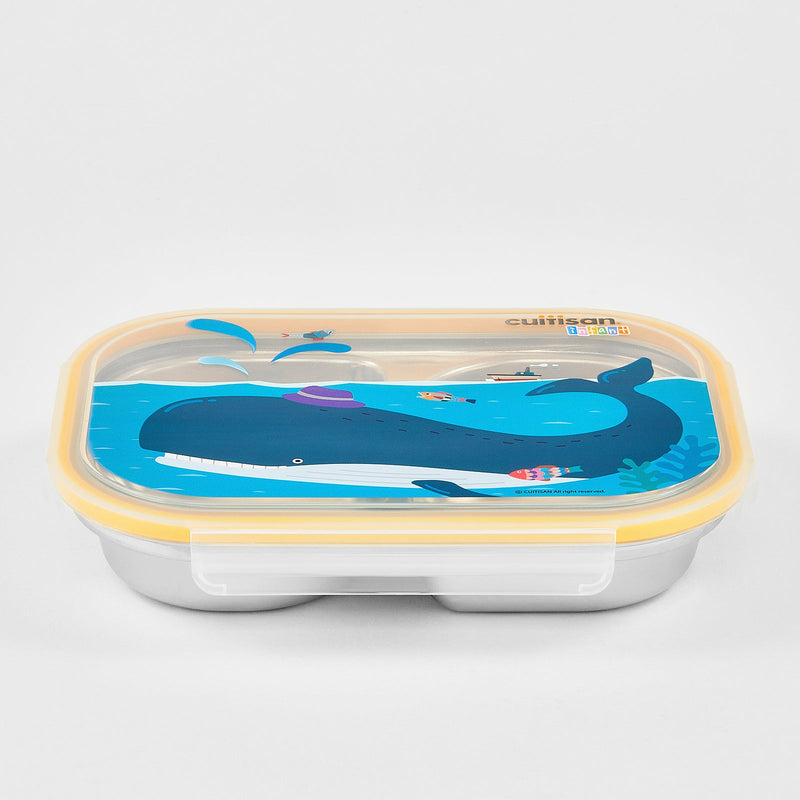 Cuitisan Baby - Recipiente Rectangular Compartimentado 0.85L en Cromosteel Apto Microondas