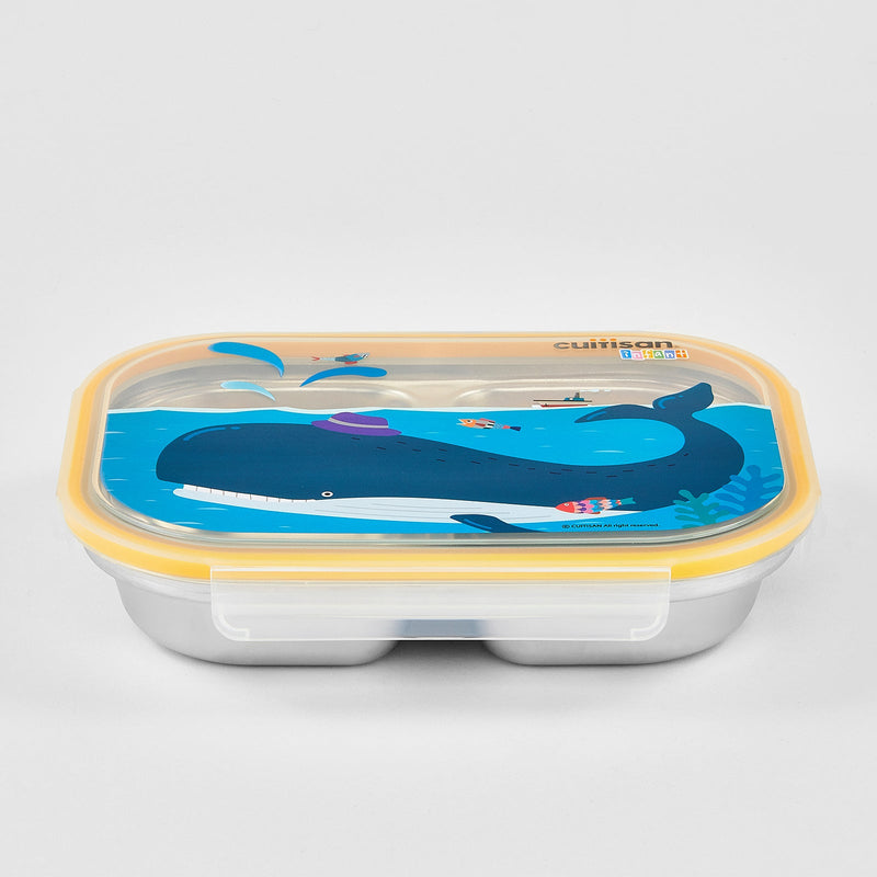 Cuitisan Baby - Recipiente Rectangular Compartimentado 0.75L en Cromosteel Apto Microondas