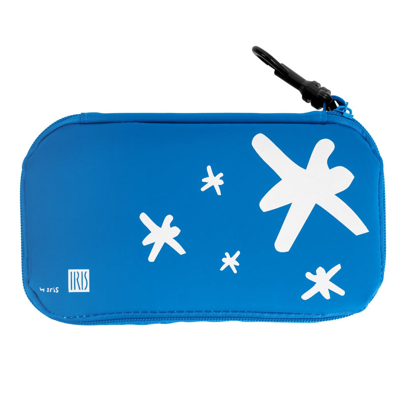 IRIS Kids - Porta Bocadillos Infantil Termoinsulado con Mosquetón, Azul