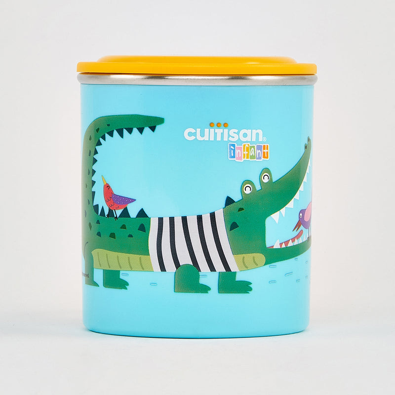 Cuitisan Baby - Taza Infantil en Acero Inoxidable con Tapa. Apto Microondas, 0.4L