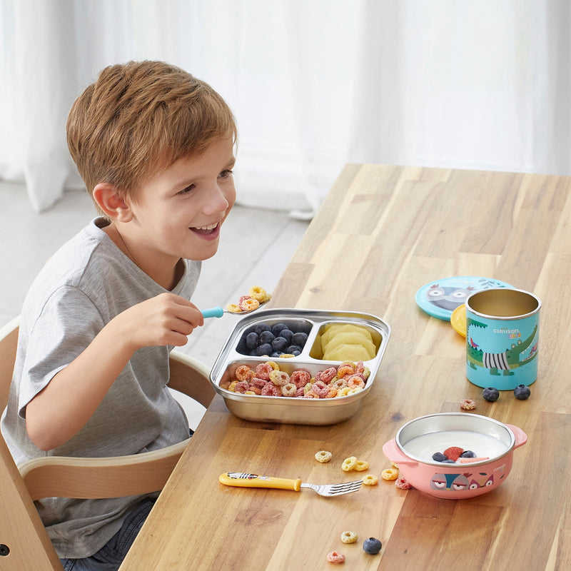 Cuitisan Baby - Recipiente Rectangular Compartimentado 0.75L en Cromosteel Apto Microondas