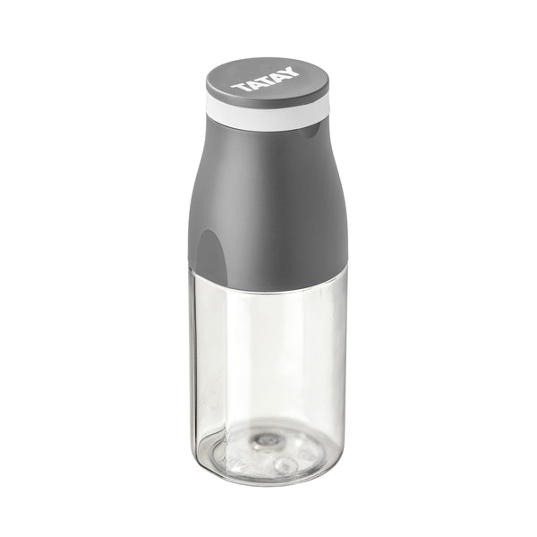 TATAY Urban Drink - Botella de Agua de 0.4L en Tritán con Tapón Vaso, Gris