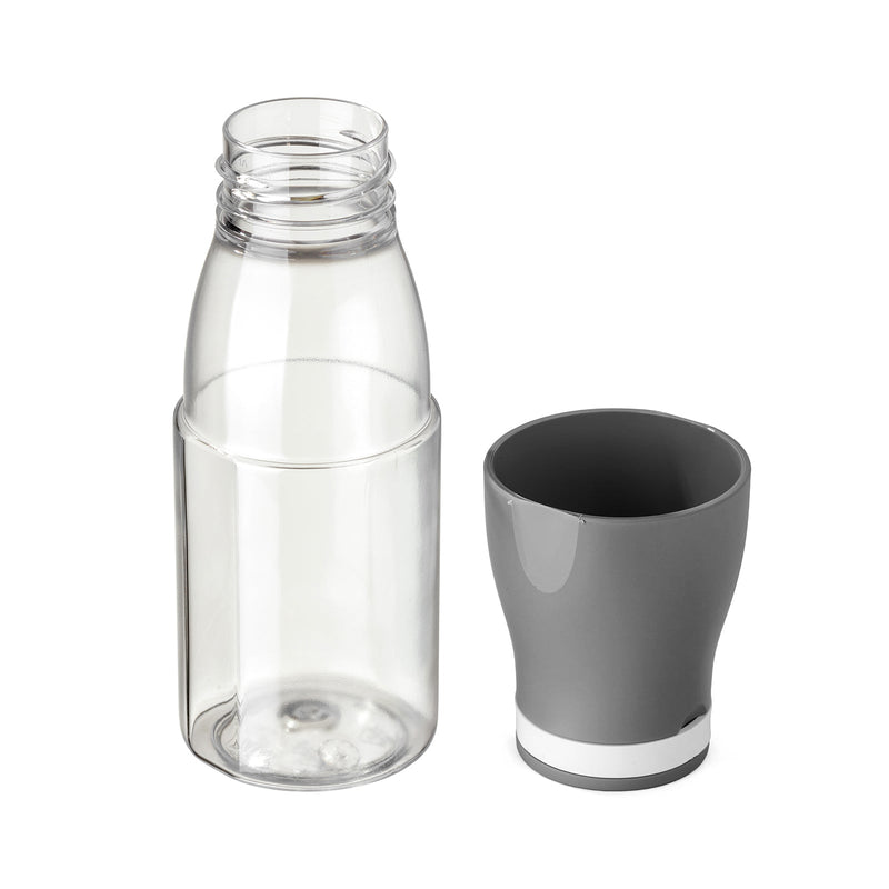 TATAY Urban Drink - Botella de Agua de 0.4L en Tritán con Tapón Vaso, Gris