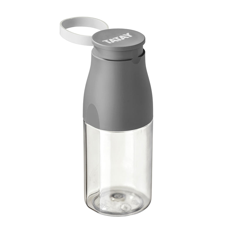 TATAY Urban Drink - Botella de Agua de 0.4L en Tritán con Tapón Vaso, Gris