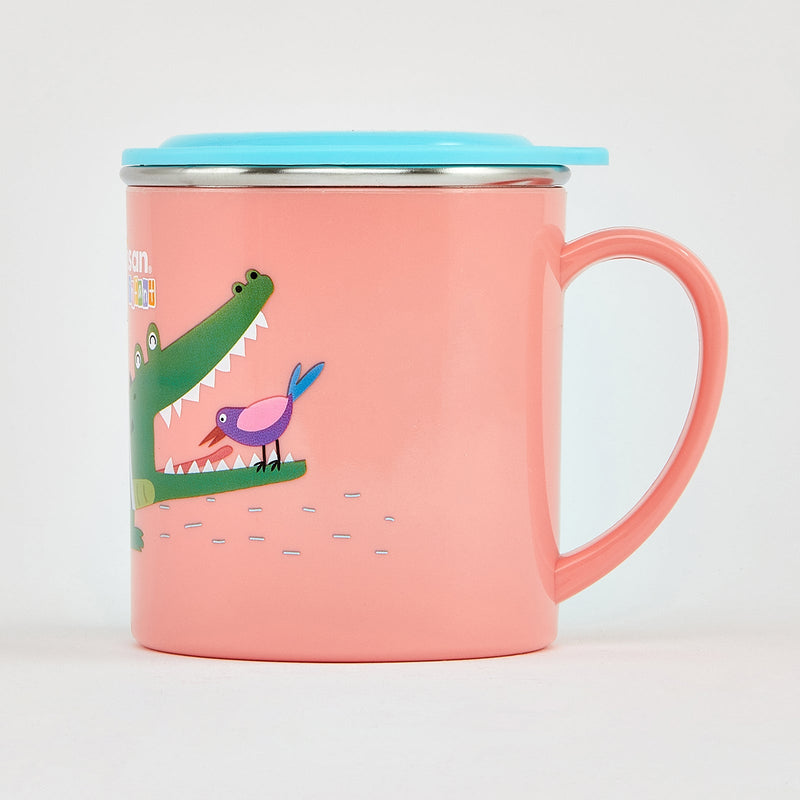 Cuitisan Baby - Taza Infantil en Acero Inoxidable con Tapa. Apto Microondas, 0.4L