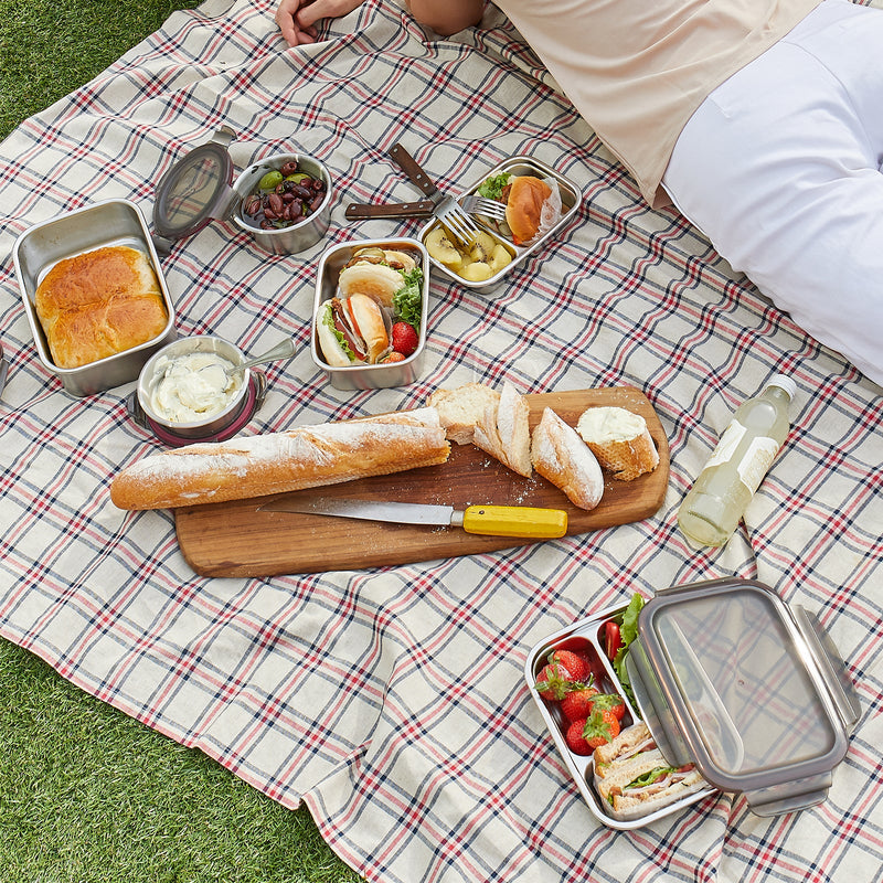 Cuitisan TO GO - Recipiente Rectangular Compartimentado 0.56L en Cromosteel. Apto Microondas