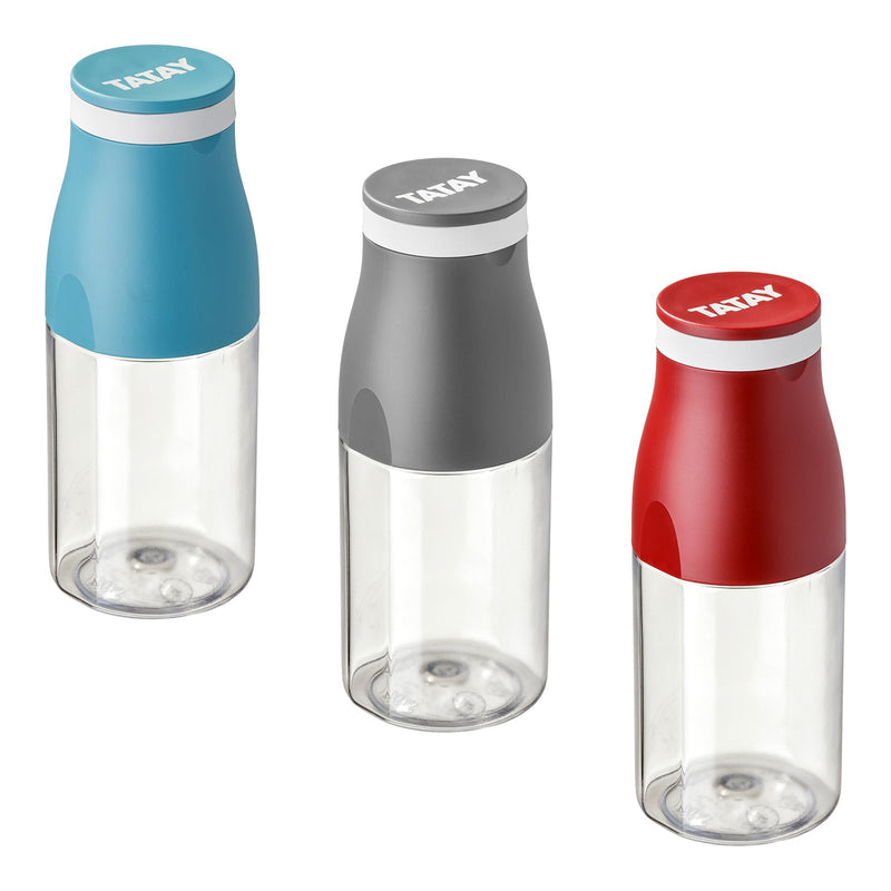 TATAY Urban Drink - Botella de Agua de 0.4L en Tritán con Tapón Vaso, Gris