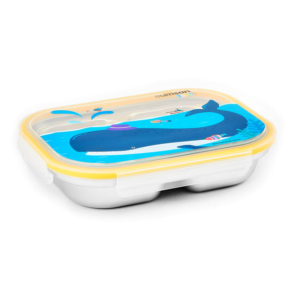 Cuitisan Baby - Recipiente Rectangular Compartimentado 0.75L en Cromosteel Apto Microondas