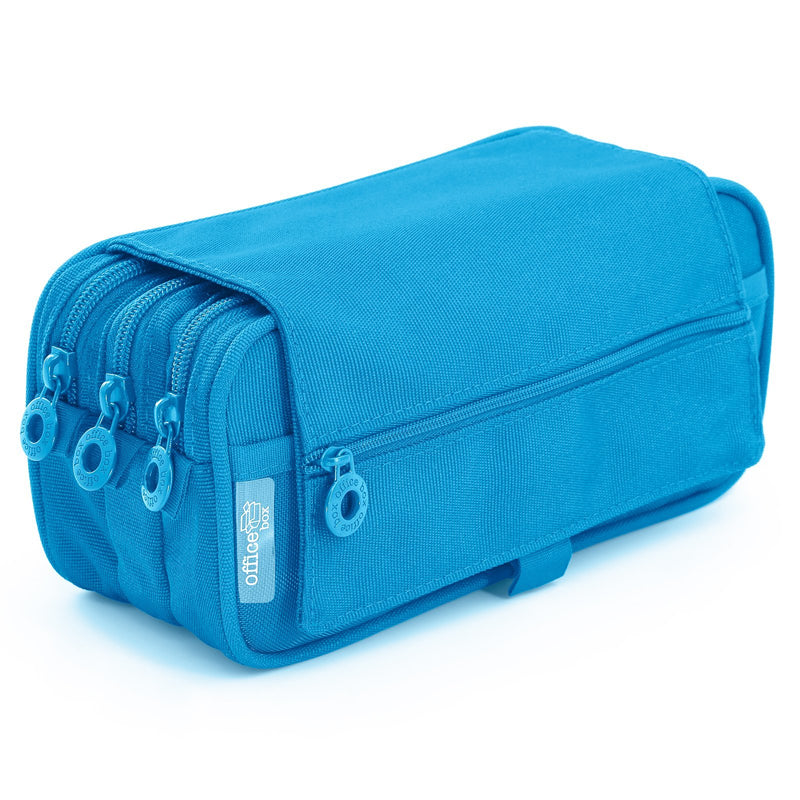 Estuche Escolar Triple Portatodo con Tres Cremalleras