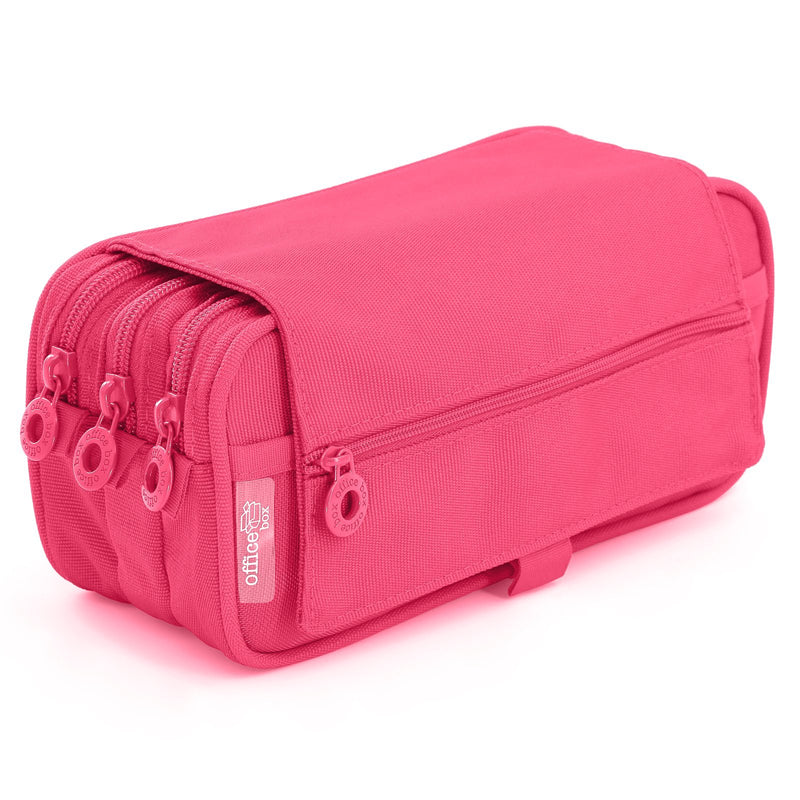 Estuche Escolar Triple Portatodo con Tres Cremalleras
