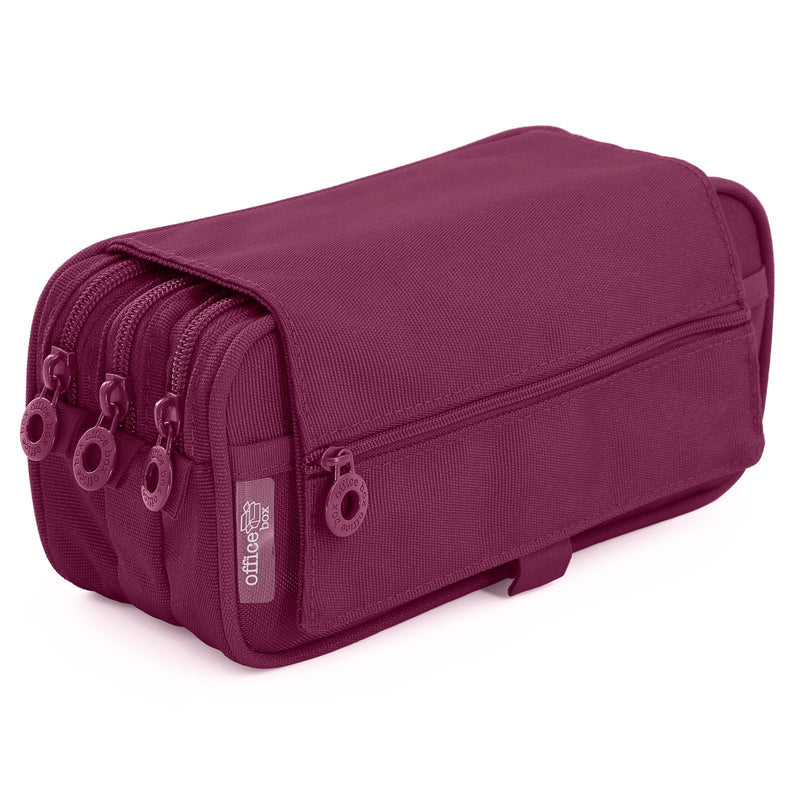 Estuche Escolar Triple Portatodo con Tres Cremalleras