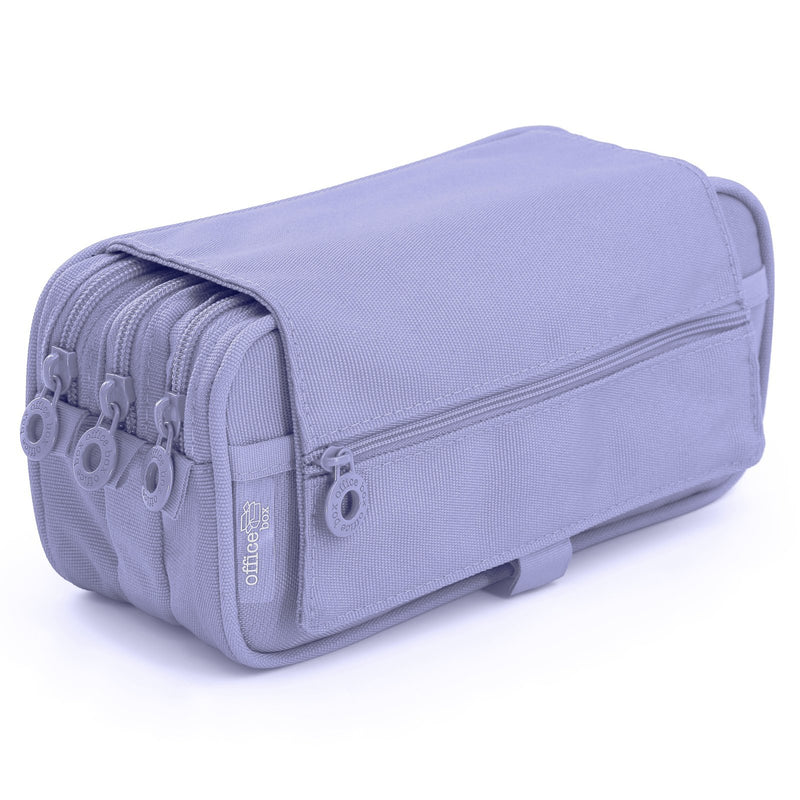 Estuche Escolar Triple Portatodo con Tres Cremalleras