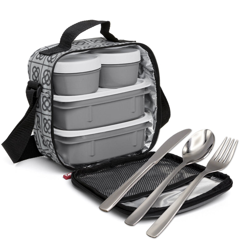 TATAY Kit Bolsa Térmica Porta Alimentos Urban Food y Cubiertos Niquel-Free, Panot
