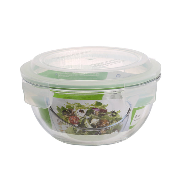 Bol / Ensaladera Glasslock con Tapa Hermética en Vidrio Sódico-Cálcico 2L
