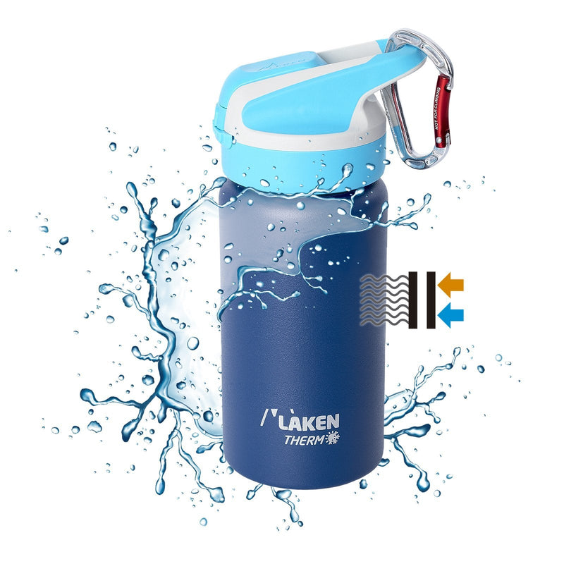 LAKEN Summit - Botella Térmica con Boquilla 0.35L en Acero Inoxidable. Azul