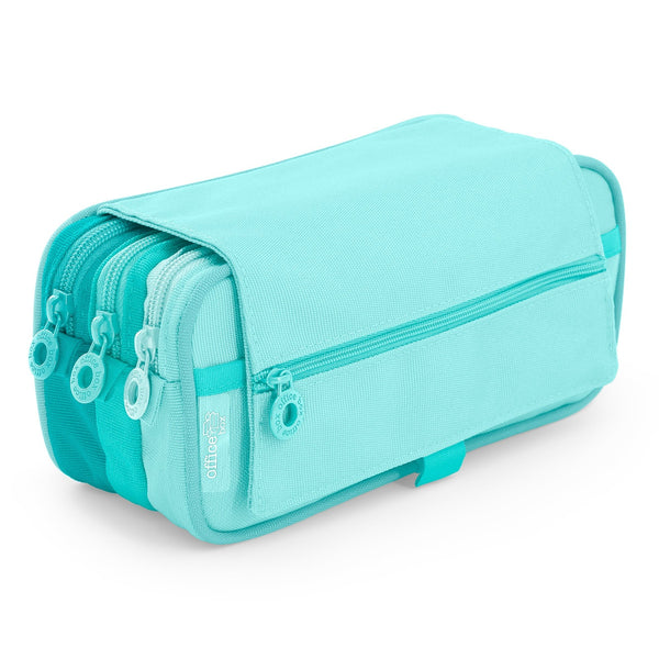 Estuche Escolar Triple Portatodo con Tres Cremalleras "Blush Pastel"