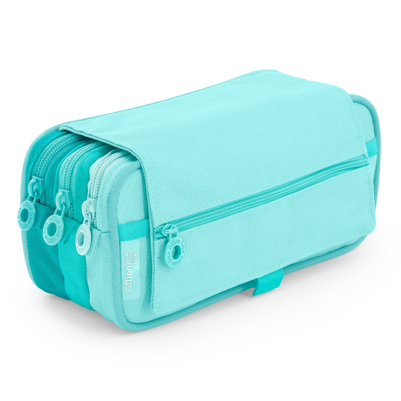 Estuche Escolar Triple Portatodo con Tres Cremalleras "Blush Pastel"