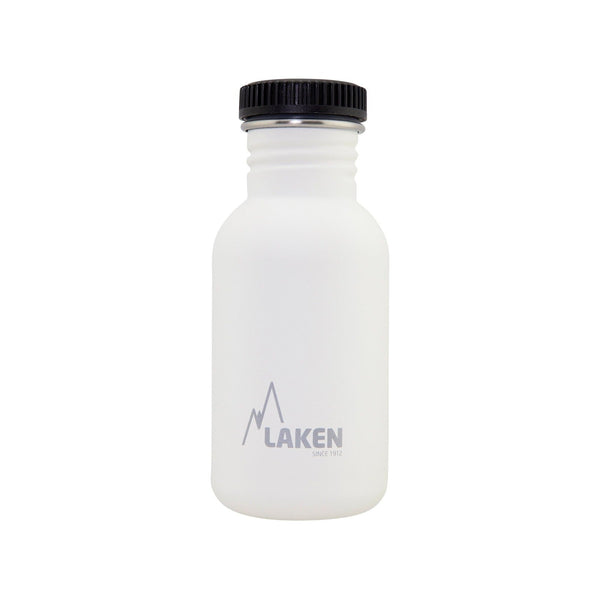 LAKEN Basic Steel - Botella de Agua 0.5L en Acero Inoxidable. Blanco