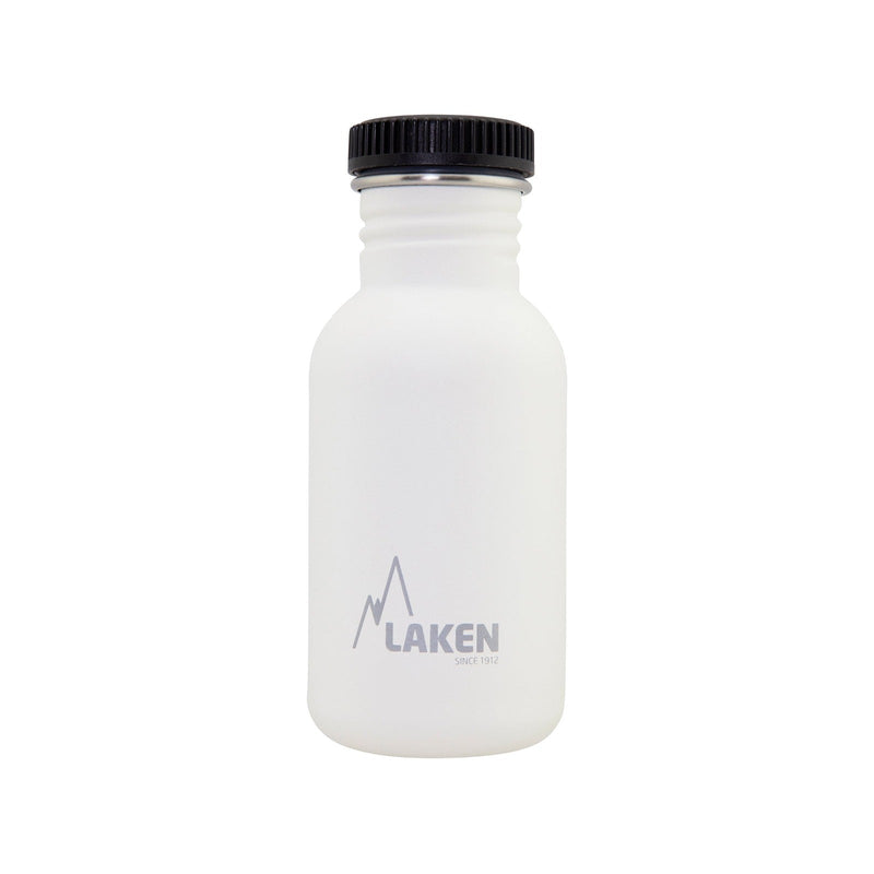 LAKEN Basic Steel - Botella de Agua 0.5L en Acero Inoxidable. Blanco