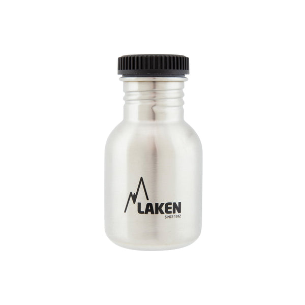 LAKEN Basic Steel - Botella de Agua 0.35L en Acero Inoxidable. Plata