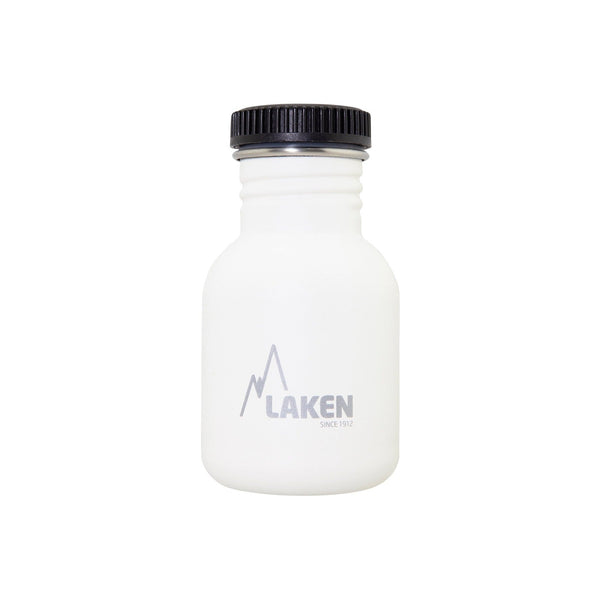 LAKEN Basic Steel - Botella de Agua 0.35L en Acero Inoxidable. Blanco